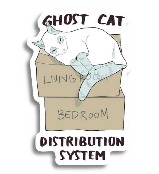 "Ghost Cat Distribution System" sticker image 0