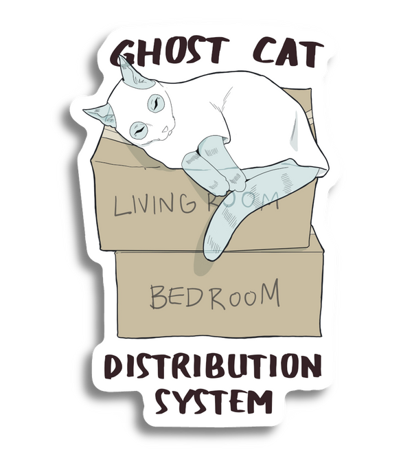 "Ghost Cat Distribution System" sticker image 0