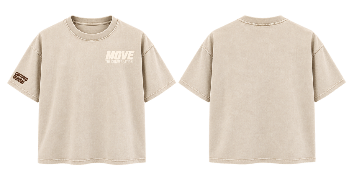 MOVE THE CONVERSATION - MINERAL WASH BOXY TEE