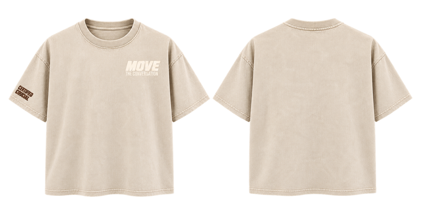 MOVE THE CONVERSATION - MINERAL WASH BOXY TEE