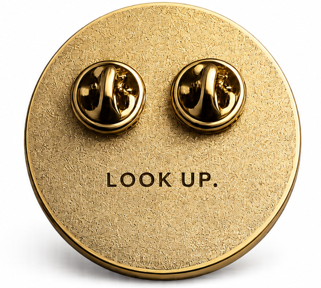 Look Up Enamel Pin