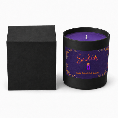 Saskia's Black Candle Cabaret Candle