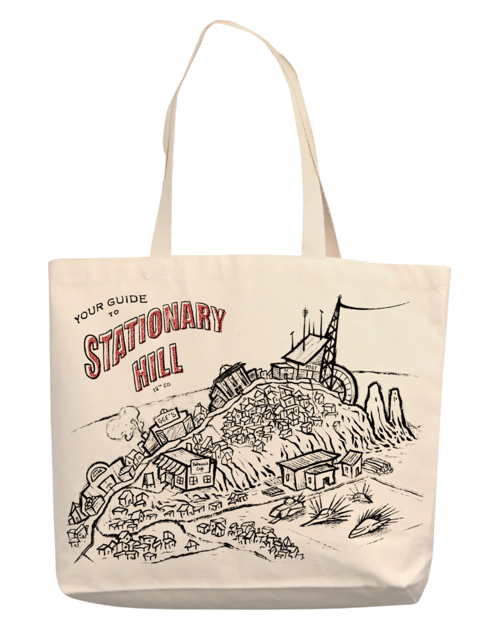 Stationary Hill Canvas Tote