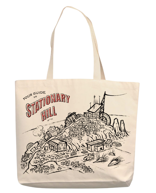 Stationary Hill Canvas Tote