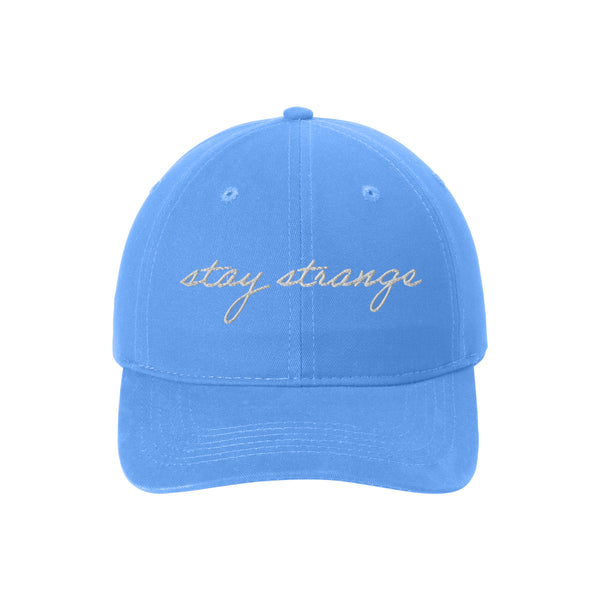 [Pre-Order] "Stay Strange" brushed twill hat image 0