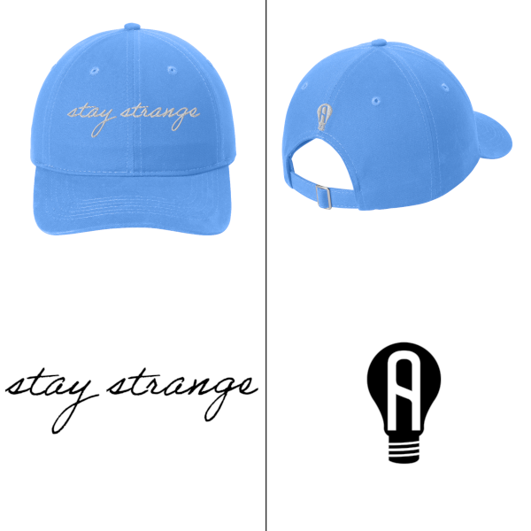 [Pre-Order] "Stay Strange" brushed twill hat image 1